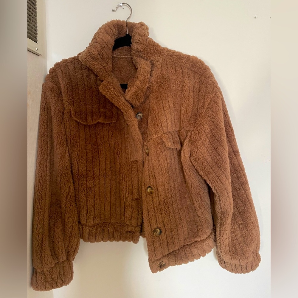 Brown Sherpa Women’s Jacket